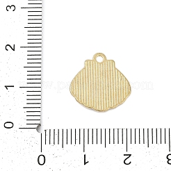 合金エナメルチャーム  ラインストーン付き  シェルシェイプチャーム  ゴールドカラー  ライトスカイブルー  14.5x14.5x2.5mm  穴：1.5mm&nbsp;FIND-Z070-01G-05