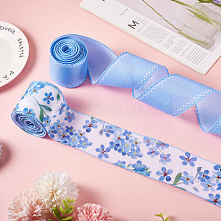 2 моток 2 цвета летняя тема полиэстеровая проволочная лента с принтом&nbsp;SRIB-TA0001-24B