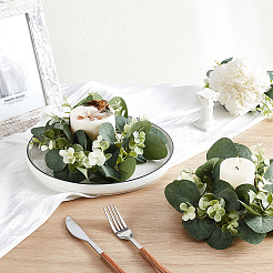 Шелковая ткань с полиэтиленовой пластиковой гирляндой для свечи AJEW-WH0314-804B