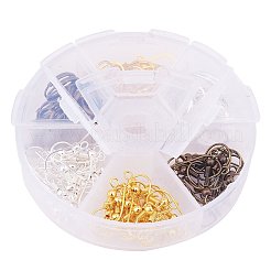 Многоцветная латунь 15мм серьги и 19мм серьги крючки наборы для украшения ювелирных изделий KK-PH0015-06