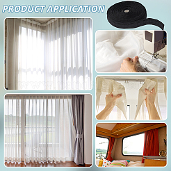 Polyester-Faltenvorhangband&nbsp;DIY-WH0504-721