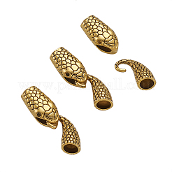 Тибетский стиль сплава крюк и змеиной головы застежками TIBE-TA0001-06AG