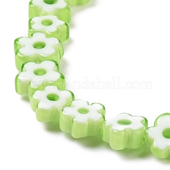 Ручной работы стеклянная бусина тысячецветник нитей LAMP-J035-4mm-13