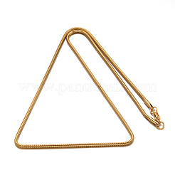 304ステンレススチールスネークチェーンネックレス  カニカン付き  ゴールドカラー  17.7インチ（45cm）  2mm&nbsp;NJEW-F112-36