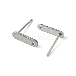 10 шт. фурнитура для сережек-гвоздиков из нержавеющей стали 201 с отверстием&nbsp;EJEW-FS0001-14D