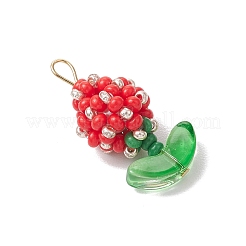 Подвески-бутоны из стеклянных бусинок&nbsp;PALLOY-MZ00760-01