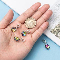 Тибетский стиль сплава с большим отверстием европейские подвески с подвесками PALLOY-JF00040