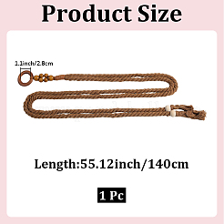 Ручная работа плетение хлопчатобумажная цепь пояса для женщин дамы платье&nbsp;AJEW-WH20017-73C