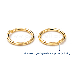 Messing Open Ringe springen&nbsp;KK-M165-10mm-01G-RS