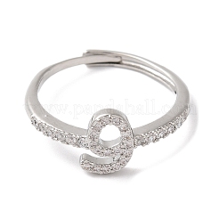 Стойка с покрытием из латуни с кубическим цирконием и арабскими буквами RJEW-S407-10P-05