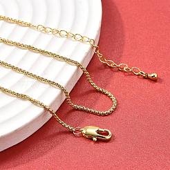 Ожерелья из латунной цепочки-коробки толщиной 1 мм NJEW-C086-01G