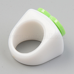 Непрозрачные акриловые кольца на палец X-RJEW-T010-13