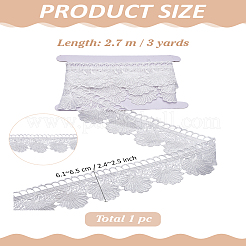 3 ярд полиэстеровой кружевной отделки в форме цветка-ракушки&nbsp;OCOR-LP0002-33B