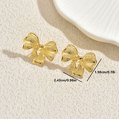 Серьги-гвоздики из нержавеющей стали с бантом NB2458