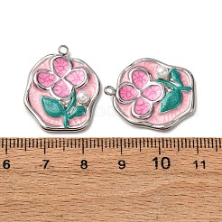 Pendentifs en acier inoxydable 304 émaillés&nbsp;STAS-P406-26A-P