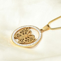 Кольцо из нержавеющей стали 201 с кристаллами и стразами NJEW-P327-01G