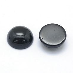 天然染色＆加熱黒瑪瑙カボション  半円  12x5~6mm&nbsp;X-G-P393-R02-12mm