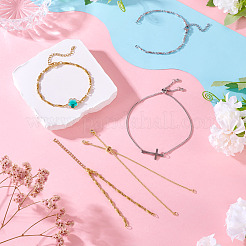 2 комплект из 2 стилей звеньев цепи из нержавеющей стали 304 для изготовления браслета&nbsp;AJEW-TA0001-77