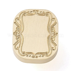 Teste di timbri in ottone con cornice floreale&nbsp;AJEW-M037-05G-01