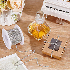 Chaînes de tasse en verre strass&nbsp;LCHA-WH0004-02B