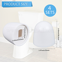 Круглые пластиковые нажимные крышки болтов унитаза с дополнительными шайбами FIND-WH20816-001