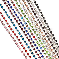 12 Farben Messing Strass Strassketten&nbsp;CHC-FW0001-01
