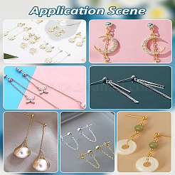 20 шт. железные серьги-гвоздики с шариками&nbsp;STAS-LP0001-67