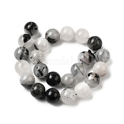 Нити бусин из натурального черного рутилированного кварца&nbsp;G-D295-6mm