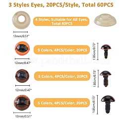 15 стиль пластиковые кукольные глаза для творчества DIY-FH0006-80