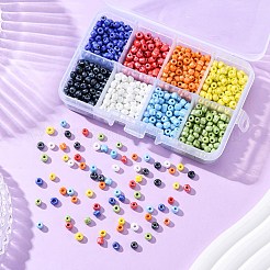 960шт 8 цвета 6/0 стеклянные бусины&nbsp;SEED-FP0001-01