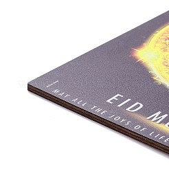 Tablero de densidad de tema eid adorno de pared de madera colgantes de placa de puerta&nbsp;HJEW-C004-02A