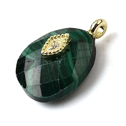 Природного малахита подвески&nbsp;G-Z090-01G-09