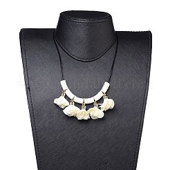 Collane con pettorina in pelle di vacchetta&nbsp;NJEW-JN02590-01