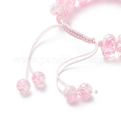 Блестящий круглый плетеный браслет из стеклянных бусин&nbsp;BJEW-JB08794-01