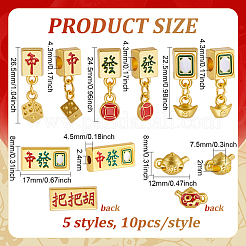 Kits de accesorios para hacer joyas con temática de mahjong&nbsp;DIY-OC0016-40