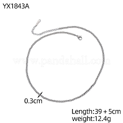 Runde Perlenketten aus Edelstahl 304&nbsp;STAS-OY015-49P