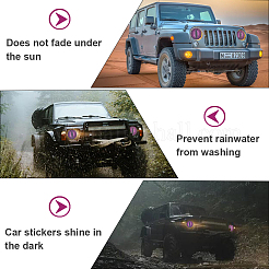 Наклейка на фару автомобиля из ПВХ AJEW-WH20011-48E