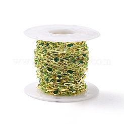 Настоящие овальные и плоские круглозвенные цепи из латуни с покрытием из 18-каратного золота CHC-F844-10B