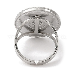 Кольца-манжеты из нержавеющей стали 304 с эмалью для женщин RJEW-F166-58P-03