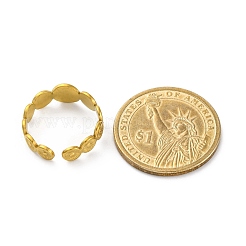 Круглые открытые манжеты из нержавеющей стали 304 для женщин&nbsp;RJEW-M019-28G