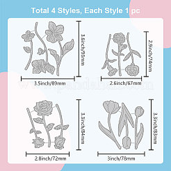 Углеродистая сталь разрезает трафареты DIY-WH0309-1367