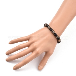 Эластичные браслеты из натурального вулканического камня&nbsp;BJEW-JB05359-01