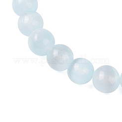 Braccialetti elastici rotondi con perline di selenite naturale&nbsp;BJEW-L694-002A-01