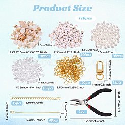 1 bolsa de kits para hacer llaveros con forma de concha&nbsp;DIY-GL0007-17