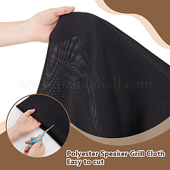 Tissu de grille de haut-parleur en polyester de 2 mètre&nbsp;AJEW-OC0013-80