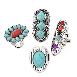 4 комплект из 27.5~41 регулируемого кольца для пальцев из сплава RJEW-L131-02AS