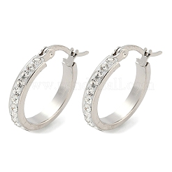 Серьги-кольца из нержавеющей стали 304&nbsp;LS-EJEW-N0031-11P