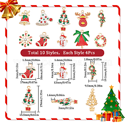 Подвески из сплава эмали 40шт 10 стиля ENAM-SC0003-67