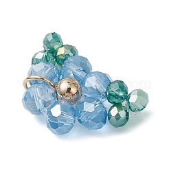 5 шт. подвески из гальванизированного стекла 5 цветов&nbsp;PALLOY-TA00322