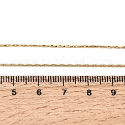 304ステンレススチールボストンチェーンネックレス  カニカン付き  ゴールドカラー  18.1インチ（46cm）  1mm&nbsp;X-STAS-O053-16G